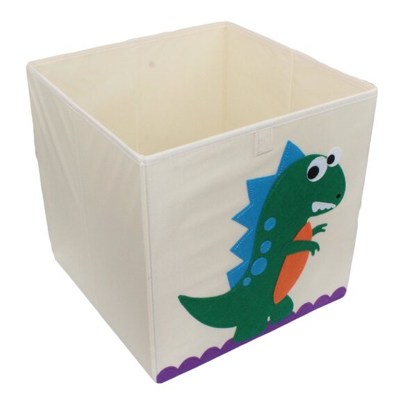 Sturdy Storage Collapsible Organizer Dinosaur Graphic Square Cube Bin - 13inch - Picture 3 of 3